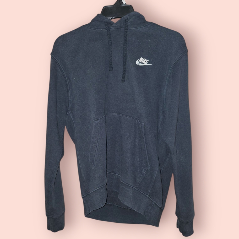 ^ Nike Black Hoodie Sweatshirt with Classic Swoosh